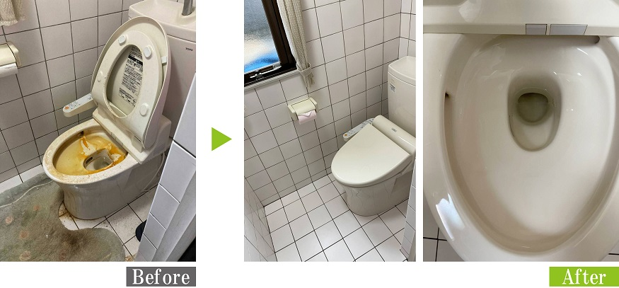 環境対応型特殊洗浄G-Eco工法で尿石除去施工